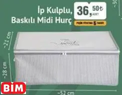 İP KULPLU,  BASKILI MİDİ HURÇ